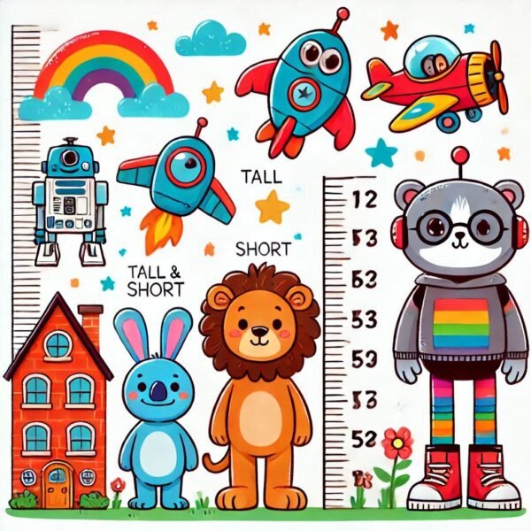 Learn height comparison- tall and short