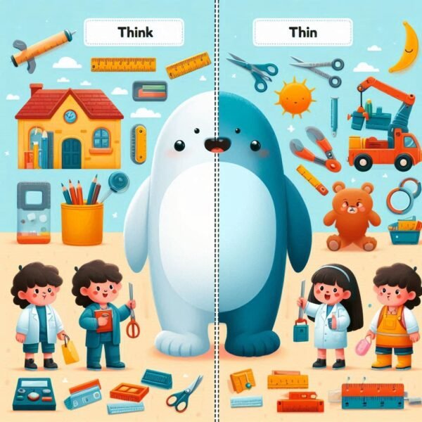 Learn width comparison - think and thin